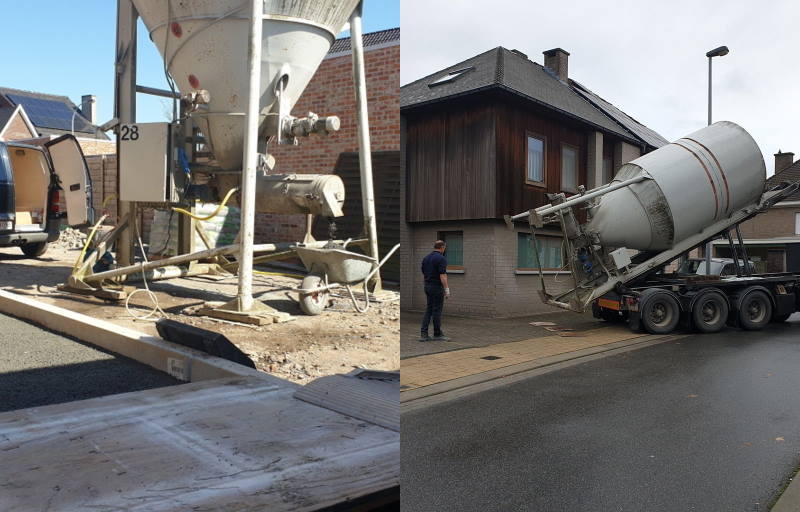 Chape en silo livrée à domicile en Belgique