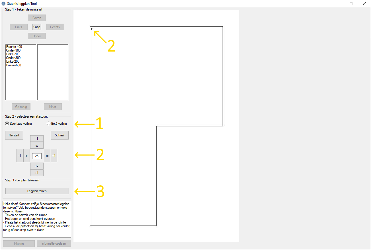 Outil de plan de pose Staenis