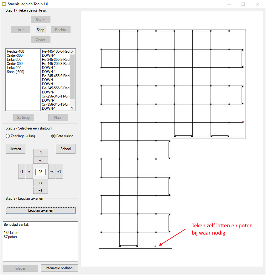 Staenis legplan Tool